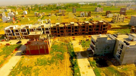 Latur, Maharashtra, India,- March 2020 : Abstract view of a town with house in Laturのeditorial素材