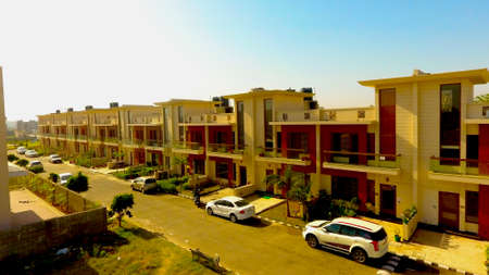 Latur, Maharashtra, India,- March 2020 : Abstract view of a town with house in Laturのeditorial素材