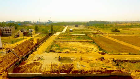 Latur, Maharashtra, India,- March 2020 : Drone views of a land in Laturのeditorial素材