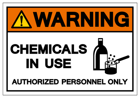 Warning Chemicals In Use Symbol Sign, Vector Illustration, Isolate On White Background Label .EPS10のイラスト素材