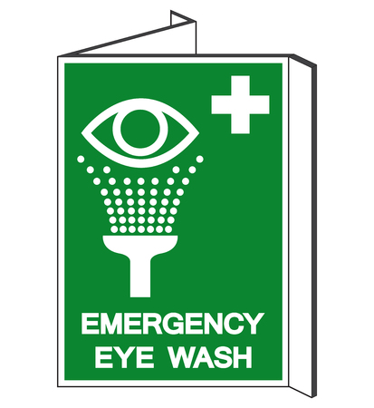Emergency Eye Wash Symbol Sign, Vector Illustration, Isolate On White Background Label. EPS10のイラスト素材