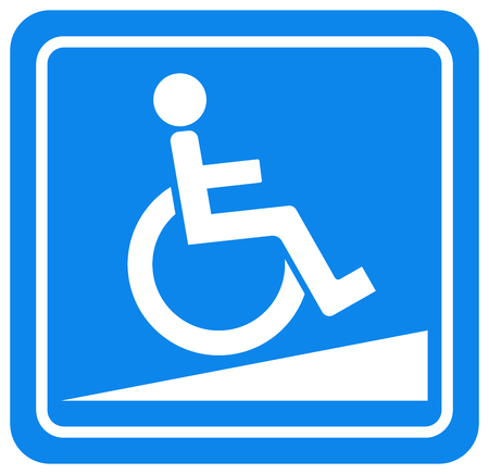 Ramp For The Disabled Symbol Sign, Vector Illustration, Isolate On White Background Label. EPS10 のイラスト素材