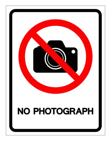 No Photograph Symbol Sign, Vector Illustration, Isolate On White Background Label .EPS10のイラスト素材