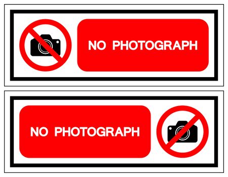 No Photograph Symbol Sign, Vector Illustration, Isolate On White Background Label .EPS10のイラスト素材