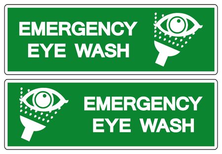 Emergency Eye Wash Symbol Sign, Vector Illustration, Isolate On White Background Label. EPS10のイラスト素材