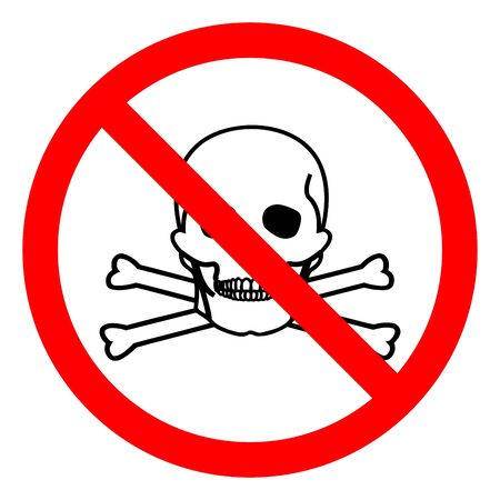 Injury Hazard Toxic Material Symbol Sign, Vector Illustration, Isolate On White Background Label .EPS10のイラスト素材