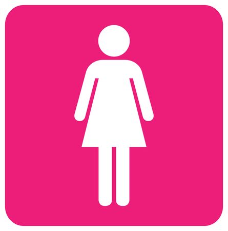 Toilet Female Symbol Sign, Vector Illustration, Isolate On White Background Label. EPS10のイラスト素材