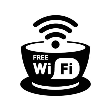 Free WiFi Symbol Sign, Vector Illustration, Isolate On White Background Label .EPS10のイラスト素材