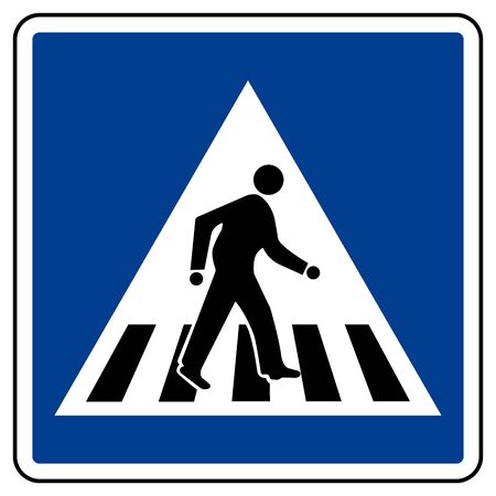 Walk-Way Of Crossing Symbol Sign, Vector Illustration, Isolate On White Background Label. EPS10のイラスト素材
