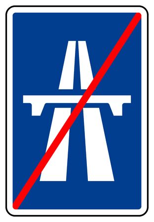 Expressway End Symbol Sign, Vector Illustration, Isolate On White Background Label. EPS10のイラスト素材