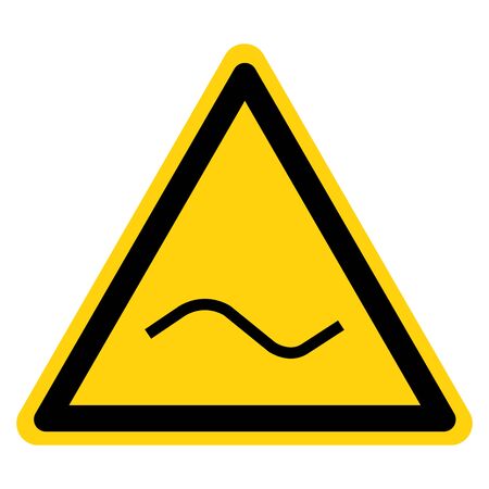 Warning Alternating Current AC Symbol Sign, Vector Illustration, Isolate On White Background Label. EPS10