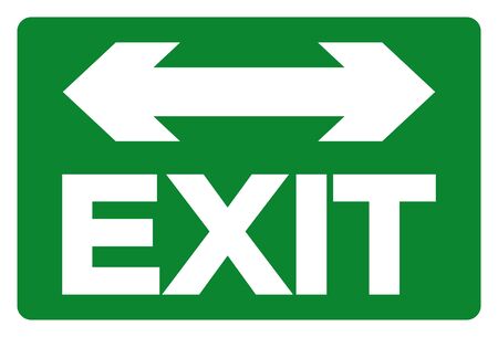 Exit Symbol Sign, Vector Illustration, Isolate On White Background Label.のイラスト素材