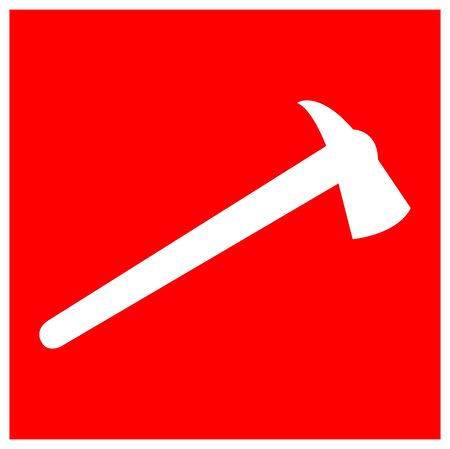 Fire AXE Symbol Sign, Vector Illustration, Isolate On White Background Label.のイラスト素材