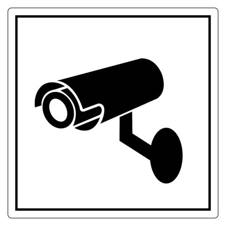 CCTV Security Camera Symbol Sign, Vector Illustration, Isolate On White Background Labelのイラスト素材