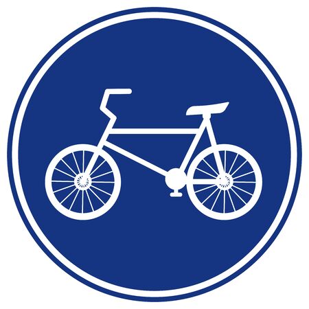 Bicycles Lane Only traffic Road Sign, Vector Illustration, Isolate On White Background Label. EPS10 のイラスト素材