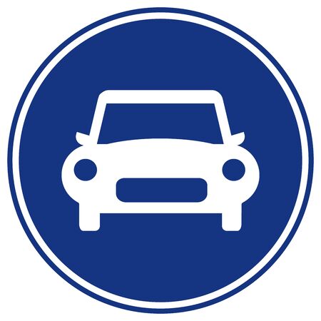 Way Of Car Traffic Road Signs, Vector Illustration, Isolate On White Background Label. EPS10のイラスト素材