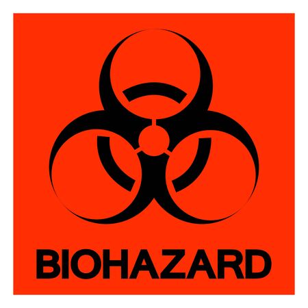 Danger BioHazard Symbol Sign, Vector Illustration, Isolate On White Background Label.のイラスト素材
