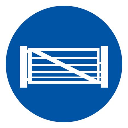 Keep Gate Closed Symbol Sign, Vector Illustration, Isolate On White Background Label.のイラスト素材