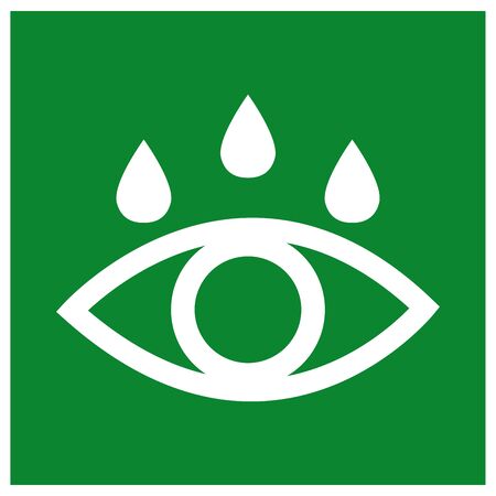  Eye Wash Bay Symbol Sign, Vector Illustration, Isolate On White Background Label .EPS10 のイラスト素材