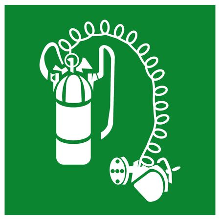 Breathing Apparatus Symbol Sign, Vector Illustration, Isolate On White Background Label .のイラスト素材