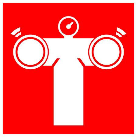 Fire Pump Connection Symbol Sign ,Vector Illustration, Isolate On White Background Labelのイラスト素材