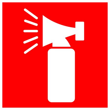 Hand Held Emergency Alarm Symbol Sign Vector Illustration, Isolate On White Background Labelのイラスト素材