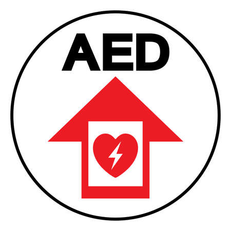 AED Automated External Defibrillator Symbol Sign, Vector Illustration, Isolate On White Background...