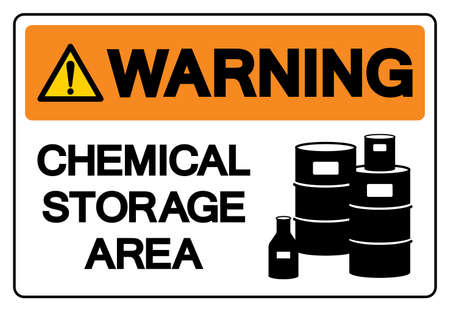 Warning Chemical Storage Area Symbol Sign, Vector Illustration, Isolate On White Background Label .EPS10のイラスト素材