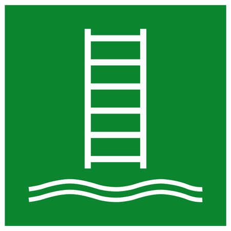 Embarkation ladder Symbol Sign, Vector Illustration, Isolate On White Background Label .EPS10のイラスト素材