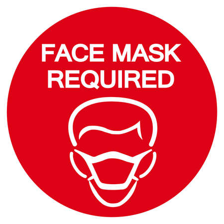 Wear Mask Symbol Sign,Vector Illustration, Isolated On White Background Label. EPS10のイラスト素材