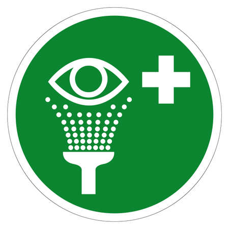 Eye Wash Station Symbol Sign, Vector Illustration, Isolate On White Background Label. EPS10のイラスト素材