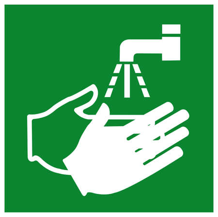Wash Your Hand Symbol Sign,Vector Illustration, Isolated On White Background Label. EPS10のイラスト素材