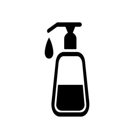 Wash Your Hand With Disinfectant Soap Black Icon,Vector Illustration, Isolated On White Background Label. EPS10のイラスト素材