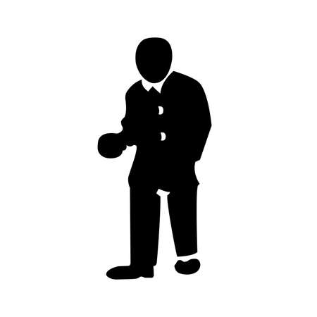 Protective Clothing Black Icon,Vector Illustration, Isolated On White Background Label. EPS10のイラスト素材