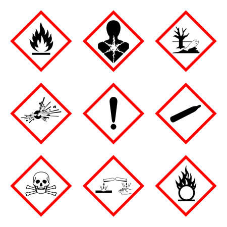 GHS Hazard Symbol Sign, Vector Illustration, Isolate On White Background, Label .EPS10のイラスト素材