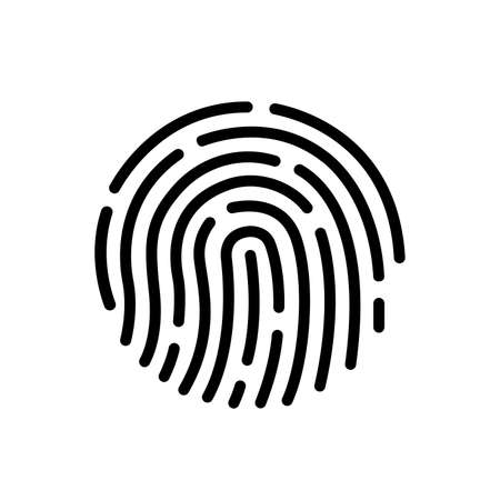 Touch ID Symbol Sign, Vector Illustration, Isolate On White Background Label .のイラスト素材