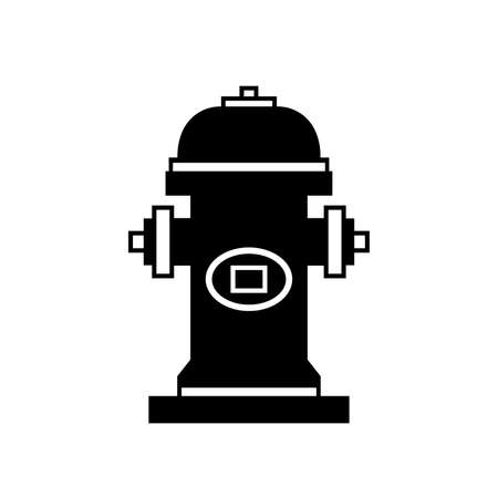 Fire Hydrant Black Icon, Vector Illustration, Isolate On White Background Label. EPS10のイラスト素材