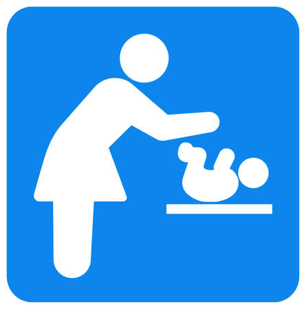 Toilet for Women and baby, Changing diapers Symbol Sign, Vector Illustration, Isolate On White Background Label. EPS10のイラスト素材