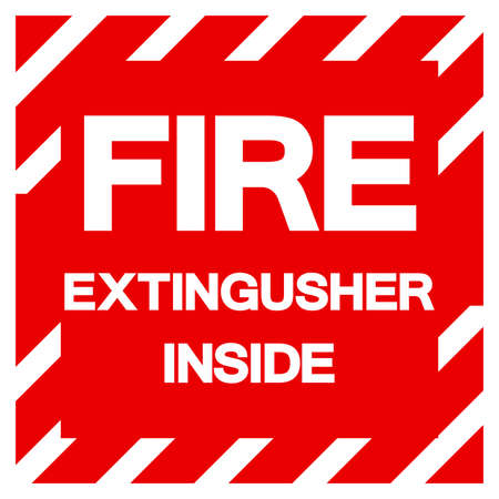 Fire Extinguisher Inside Symbol Sign, Vector Illustration, Isolate On White Background Label. EPS10のイラスト素材