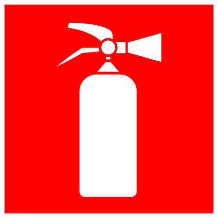 Fire Extinguisher Symbol Sign, Vector Illustration, Isolate On White Background Label.のイラスト素材