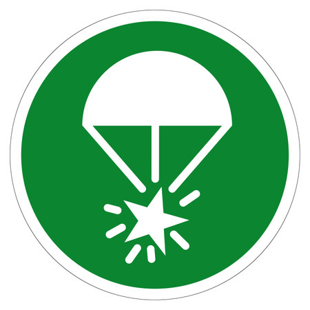 Rocket Parachute Flare Symbol Sign, Vector Illustration, Isolate On White Background Label. EPS10のイラスト素材