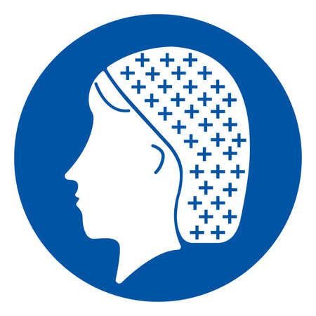 Wear Hair Net Symbol Sign, Vector Illustration, Isolate On White Background Label. EPS10のイラスト素材