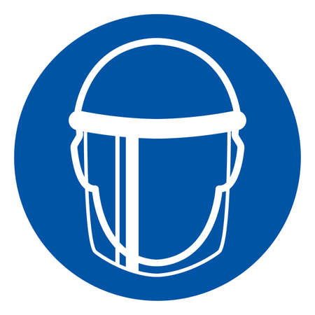 Face Shield Symbol Sign ,Vector Illustration, Isolate On White Background Label. EPS10のイラスト素材