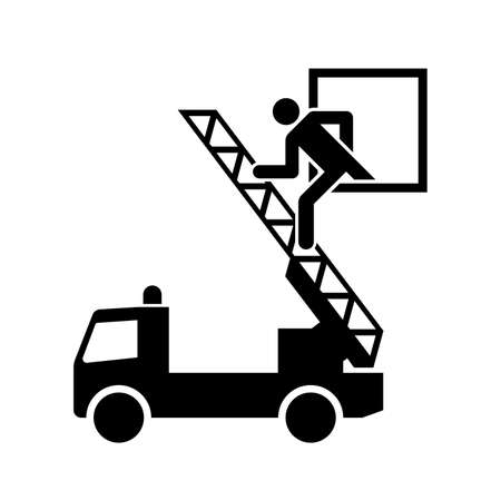 Rescue Windows Black Icon ,Vector Illustration, Isolate On White Background Label.のイラスト素材