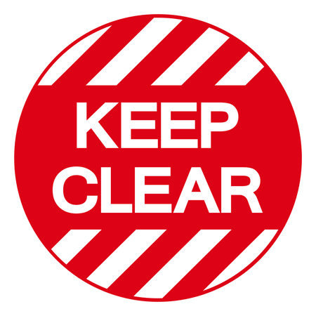 Keep Clear Symbol Sign, Vector Illustration, Isolated On White Background Labelのイラスト素材