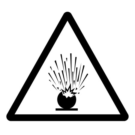 Beware Explosive Symbol Sign ,Vector Illustration, Isolate On White Background Label. EPS10のイラスト素材