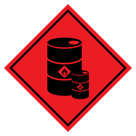 Danger Flammable Storage Area Symbol Sign, Vector Illustration, Isolate On White Background Label. EPS10のイラスト素材
