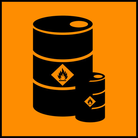Warning Flammable Storage Area Symbol Sign, Vector Illustration, Isolate On White Background Label. EPS10のイラスト素材