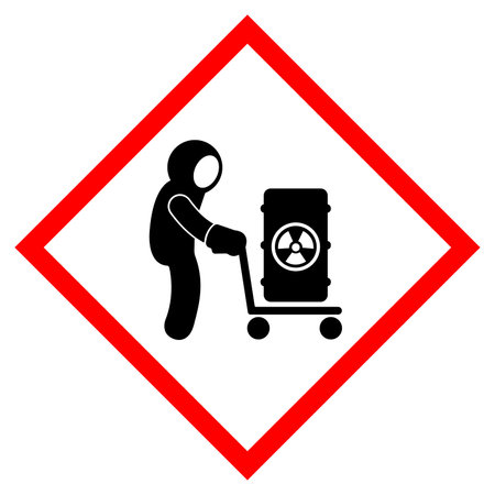 Warning Radioactive Area Symbol Sign, Vector Illustration, Isolate On White Background Label. EPS10のイラスト素材