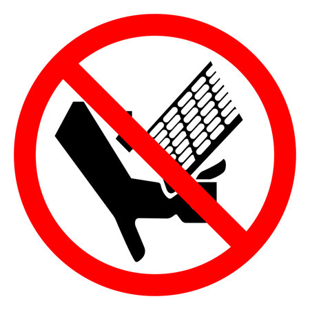 Injury Hazard Crush Hazard Symbol Sign, Vector Illustration, Isolate On White Background Label .EPS10のイラスト素材